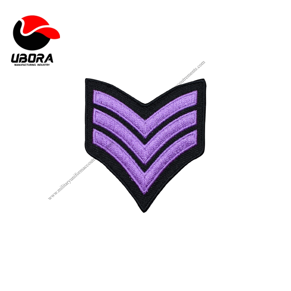 Chevron Stripes Patch - Neon Purple Badge 2.25 (Iron on) high quality
